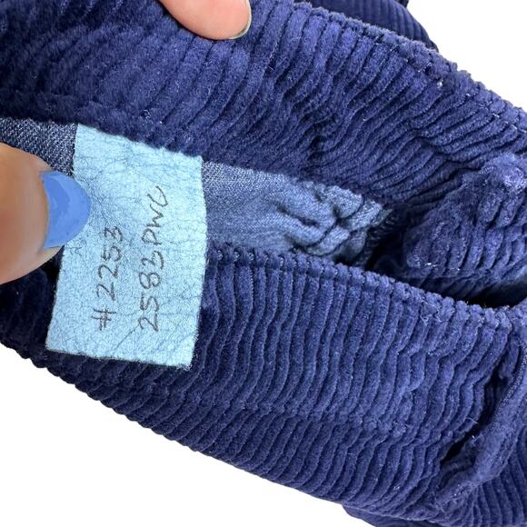 L’AGENCE Blue Corduroy Straight Leg Pants Women's Size 25 NWT Boho Retro Chic - Picture 4 of 4